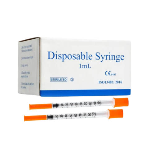 Sterilized insulin Syring With Orange Cap